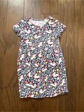 Wonder Nation Girls Unicorn Short Sleeve Dress- Sz 5T